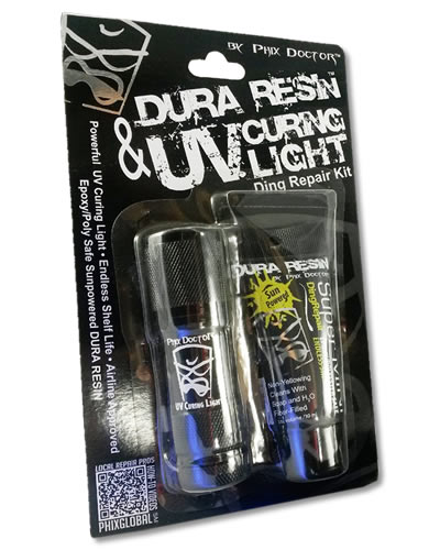 SunPowered Dura Resin Combo W/UV Light - Ding Repair Kits and Ding Repair  Resins by Phix Doctor