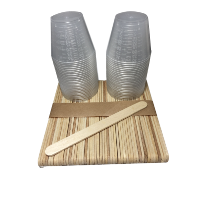 50 Mixing Sticks, 50 1oz Graduated Plastic Cups for Epoxy Resin, Polyester Resin, Paints